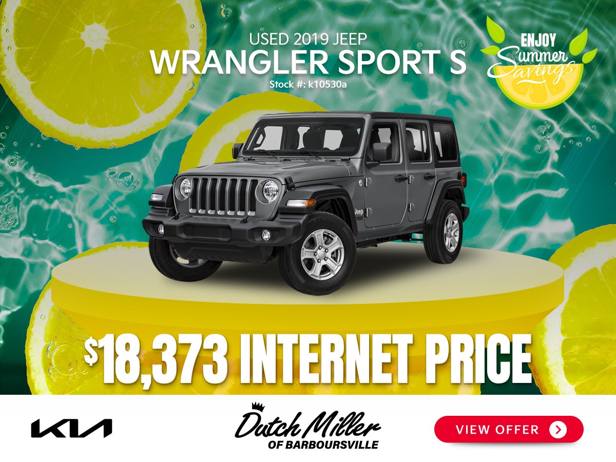 PRE-OWNED 2019 JEEP WRANGLER SPORT S SPECIAL