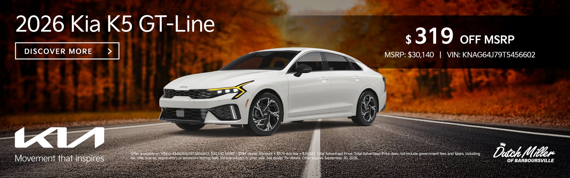 New 2026 Kia K5 GT-Line