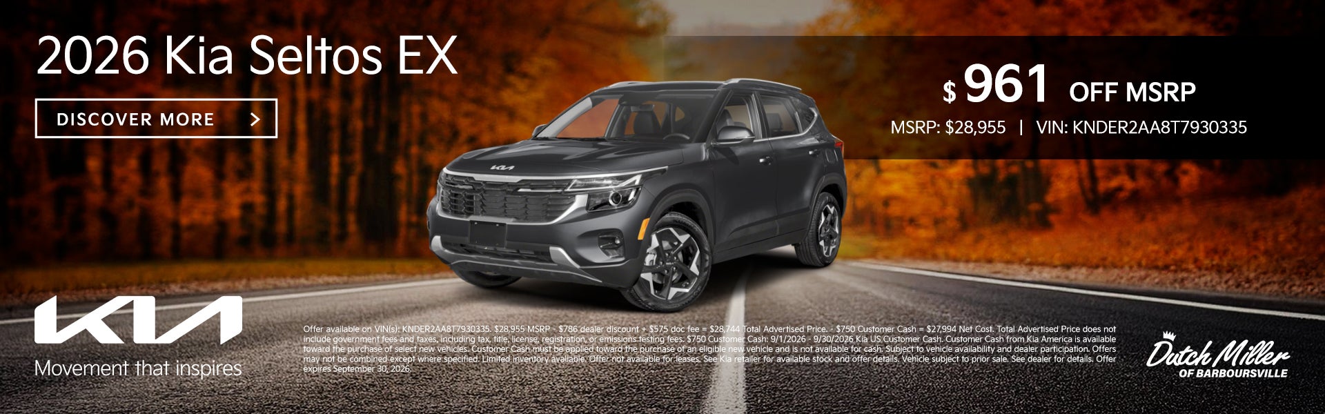 New 2026 Kia Seltos EX
