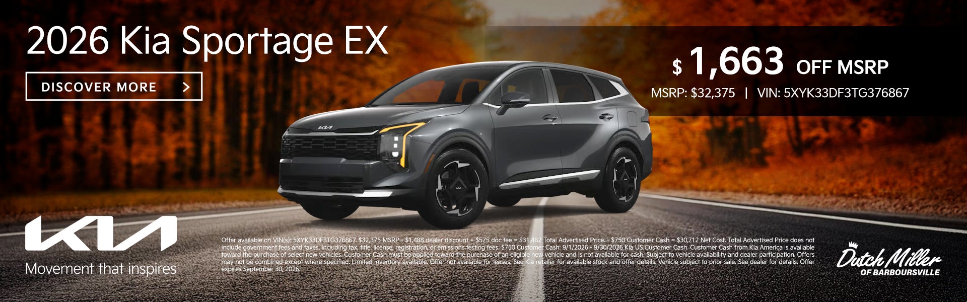 New 2026 Kia Sportage EX
